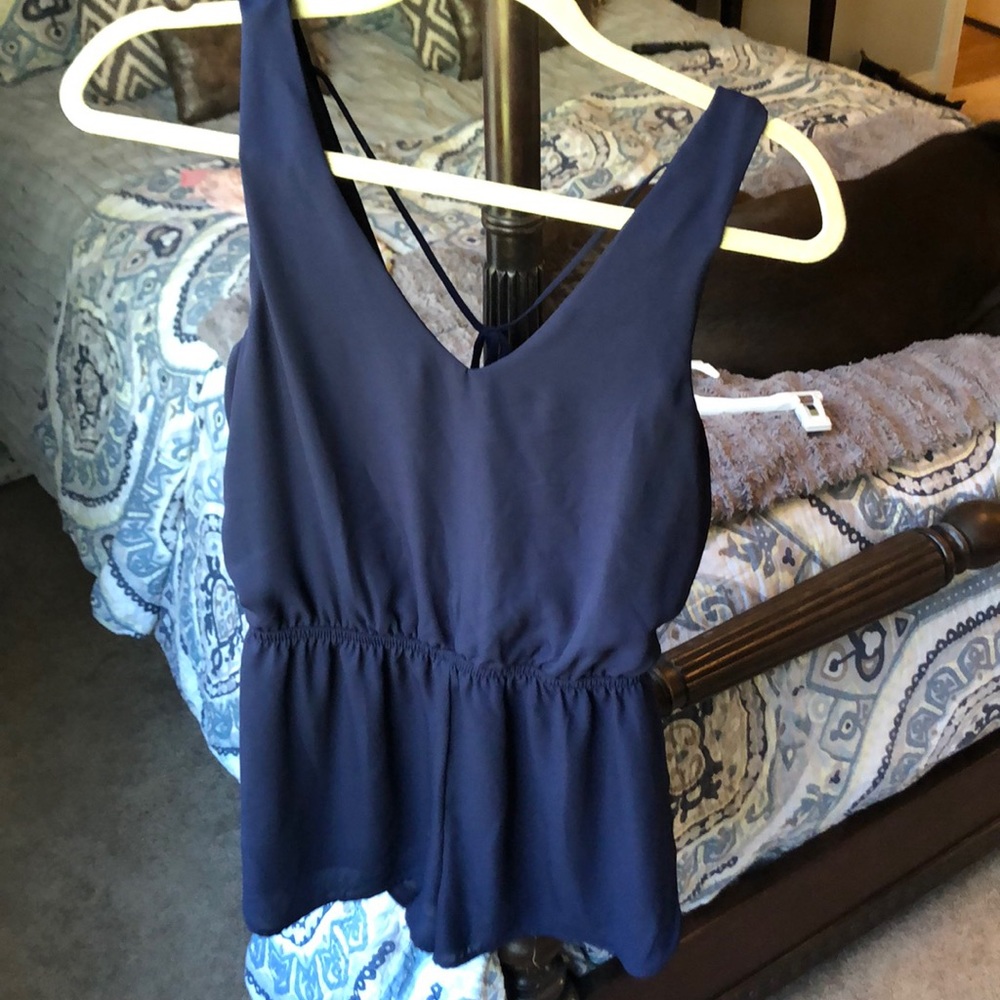Navy blue romper
